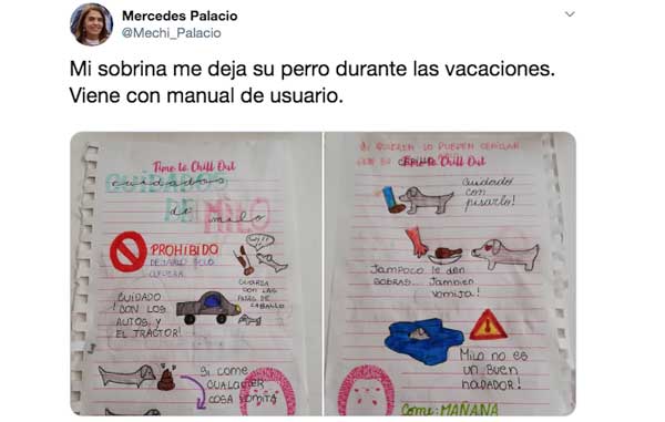 Manual de instrucciones para cuidar a 'Milo' se viraliza en redes sociales 3 54