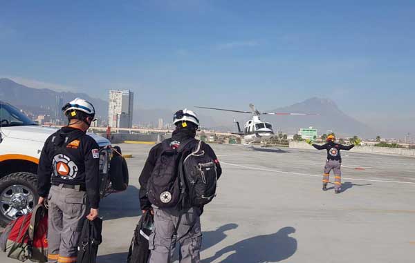 Solicitan apoyo aéreo para menor de edad entubado 1 helicoptero