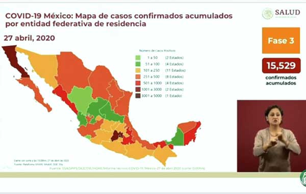 Se incrementa la cifra de muertos por Covid-19: mil 305 1 MAPA 6