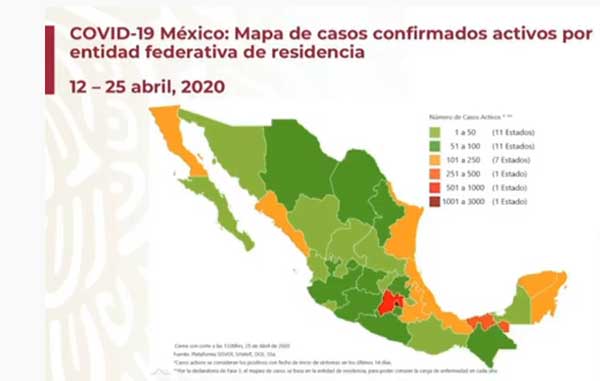 Se incrementa la cifra de muertos por Covid-19: mil 305 2 MAPAA