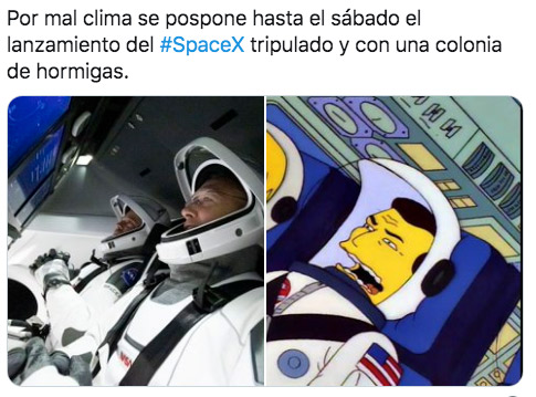 ‘Llueven’ memes tras el aplazamiento del Crew Dragon de SpaceX 2 Meme 5