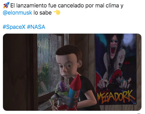 ‘Llueven’ memes tras el aplazamiento del Crew Dragon de SpaceX 1 Meme 6