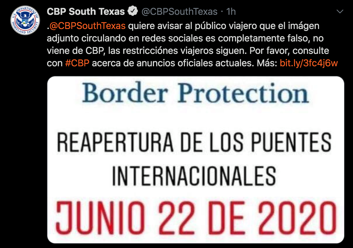 Niega CBP apertura de puentes internacionales 1 102965684 347482296217685 2767854006433351688 n
