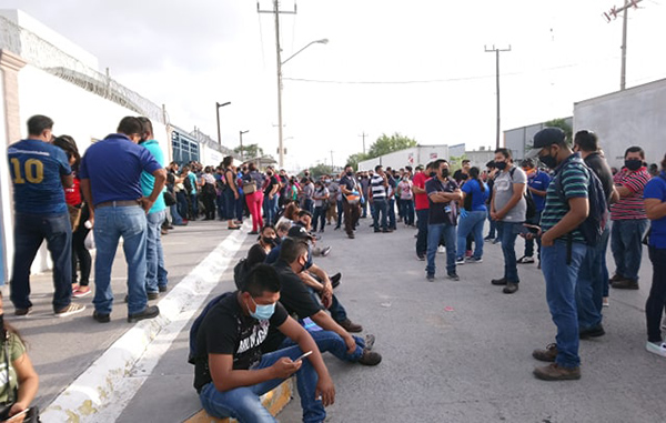 Exigen obreros en Reynosa sanitización, reportan tres fallecidos por Covid-19 1 105289199 2958492194269468 89237096965865940 n