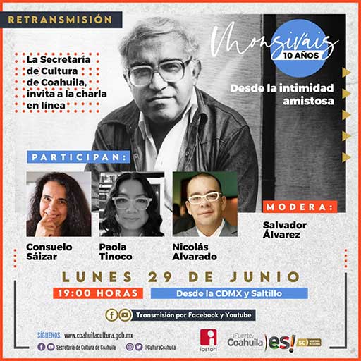 Recuerdan el genio de Carlos Monsiváis con charla cultural 1 CHARLA