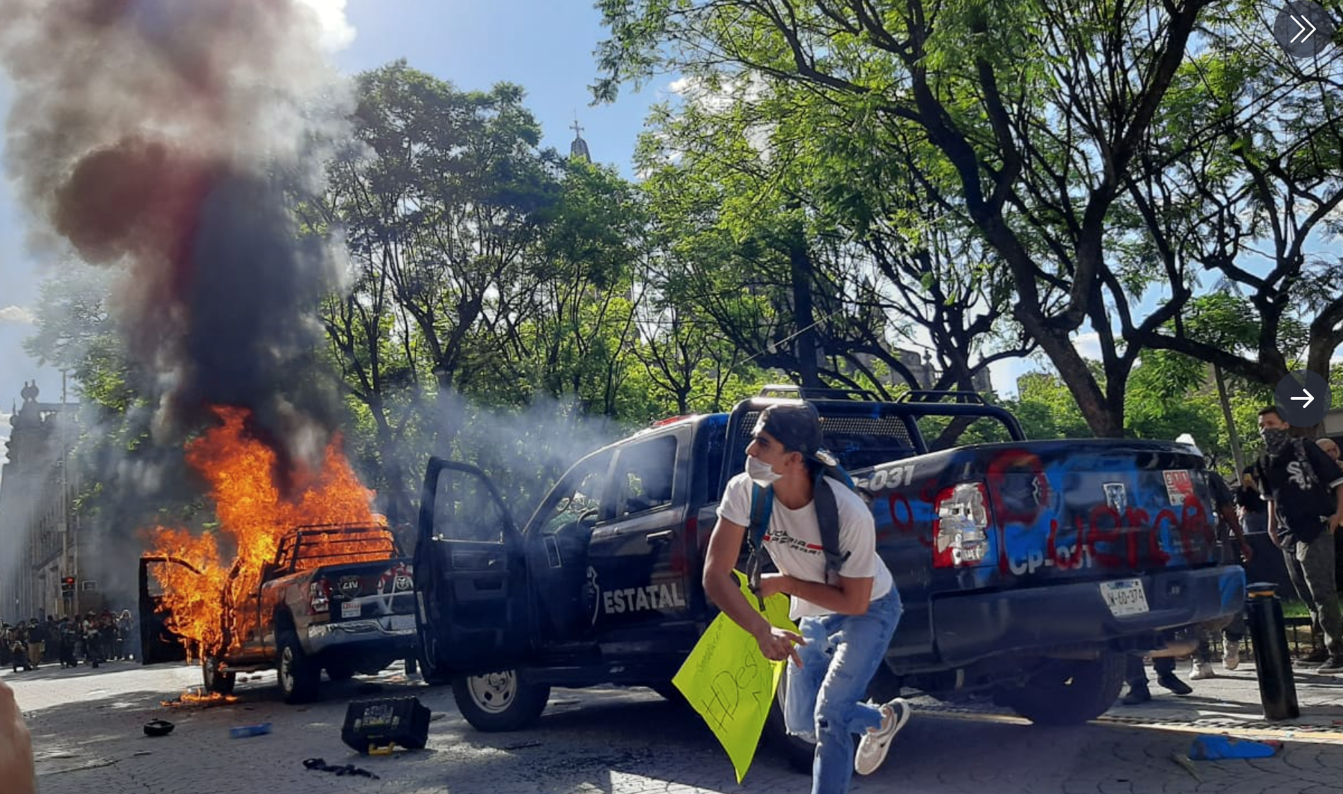 'Arde' Guadalajara; violencia en protesta por muerte de Giovanni 3 Captura de pantalla 2020 06 04 a las 6.10.01 p. m.