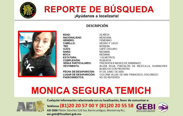 Desaparecida-embarazada