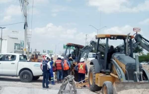 Trabajos de recarpeteo y drenaje provocan fuga de gas 1 GAS