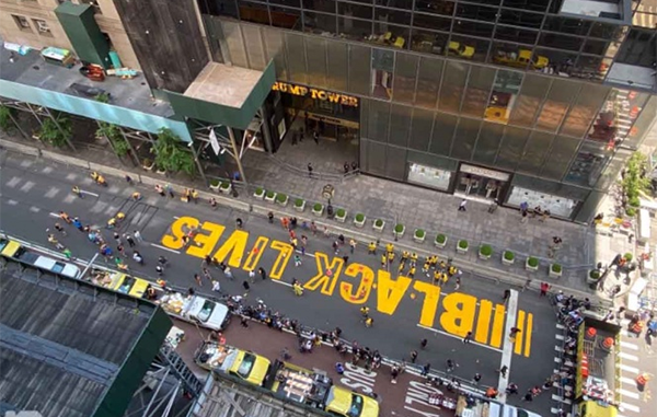 Pintan mensaje de ‘Black Lives Matter’ en NY; Trump enfurece 1 107601417 296699864809265 2411902157606685686 n