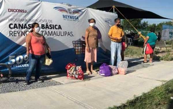Apoyan en Reynosa a familias con programa de canasta básica