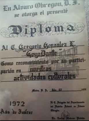 Goyo Dante, artista y filántropo que nació en Higueras 2 DIPLOMA