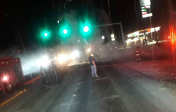 Amanece Reynosa con bloqueos y quema de llantas 1 quema de llantas reynosa