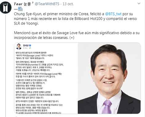BTS hace historia en el Hot 100 de Billboard 1 COREA