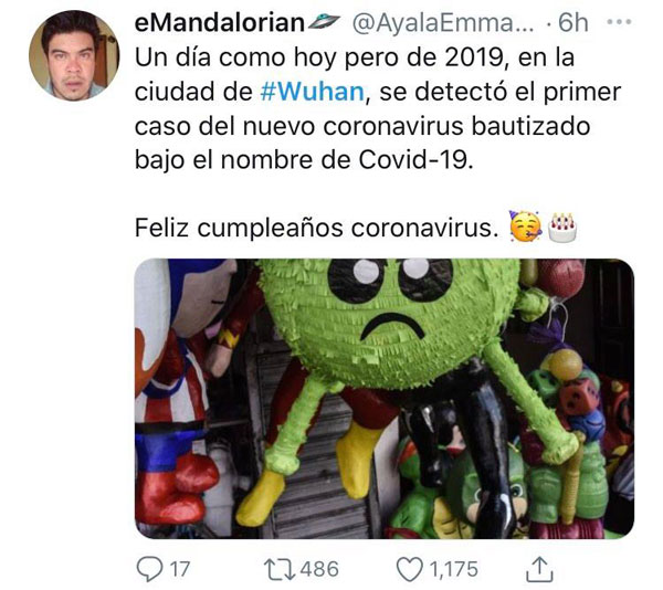 Twitteros felicitan a la Covid-19 por su primer año 2 Coronavirus 5