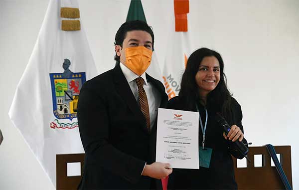 Recibe Samuel García constancia de precandidato; no acude Colosio 1 SAMUEL GARCIA 1