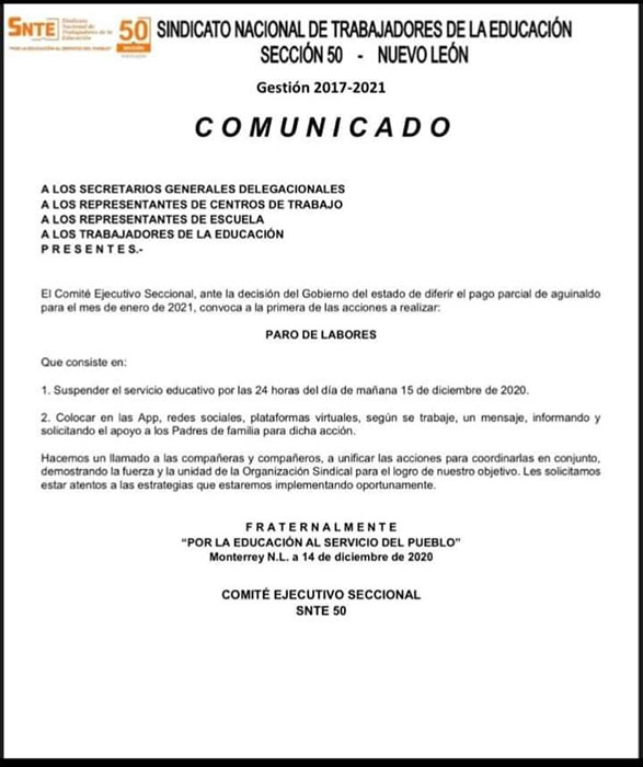 Anuncian maestros nuevas movilizaciones 1 131154664 210038997319263 8117479471824804904 n