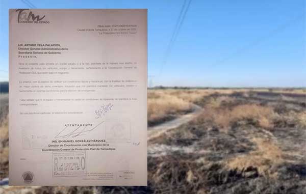 Era falso oficio sobre incendio en Padilla que causa apagón: CFE 1 PADILLA 3