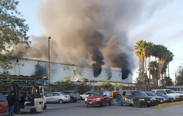 Se incendia maquiladora Dimer de Reynosa 2 farb