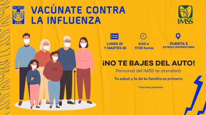 Invitan Tigres e IMSS a vacunarse contra la influenza 1 141542862 863583561088345 8262659748505584546 n