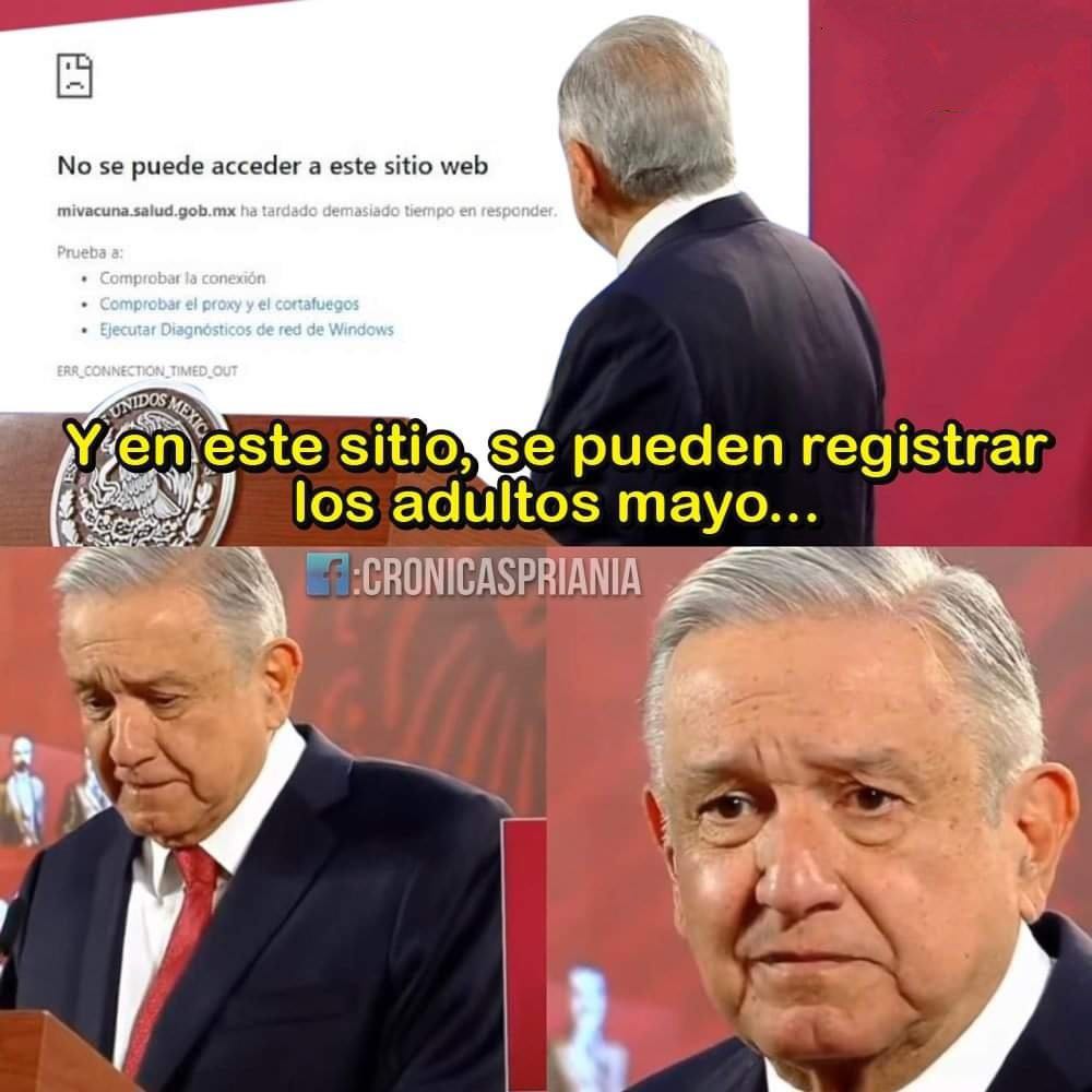 Usuarios crean memes tras falla de página para registro de vacunas Covid 12 146165499 2845258552420154 4304917425131040929 n