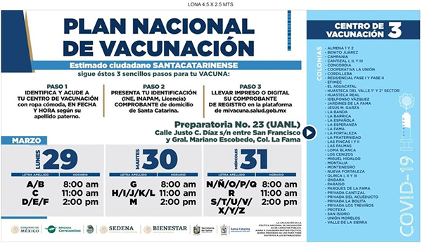 Confirman fechas para vacunación anti Covid en Santa Catarina 3 165224792 1356148751430431 8074052494806476498 n