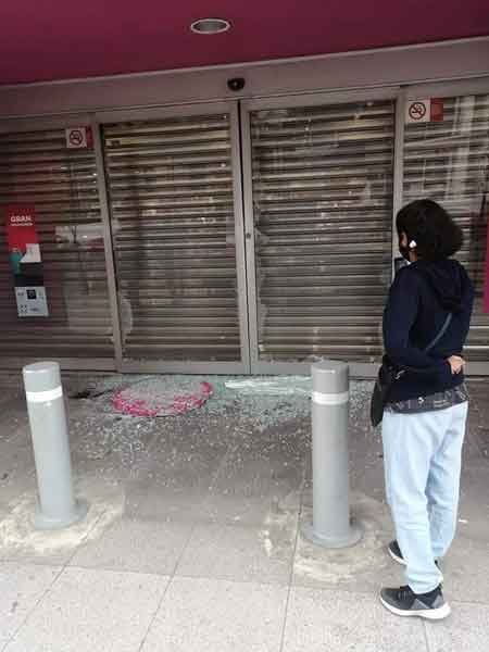Vandalizan calles y monumentos de Monterrey por el 8M 1 Marcha 4