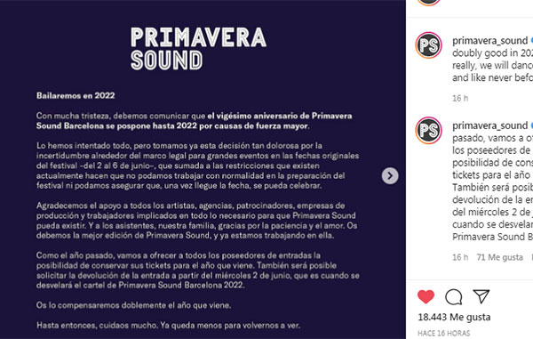 Adiós al Festival Primavera Sound 1 PRIMAVERA
