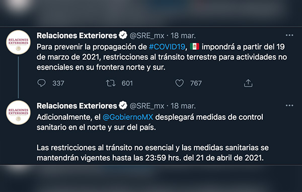 relaciones exteriores