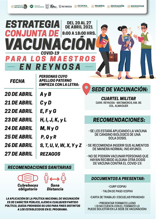 Inicia vacunación de maestros contra Covid en Reynosa 2 175866335 4513259438690933 2535436865783506845 n