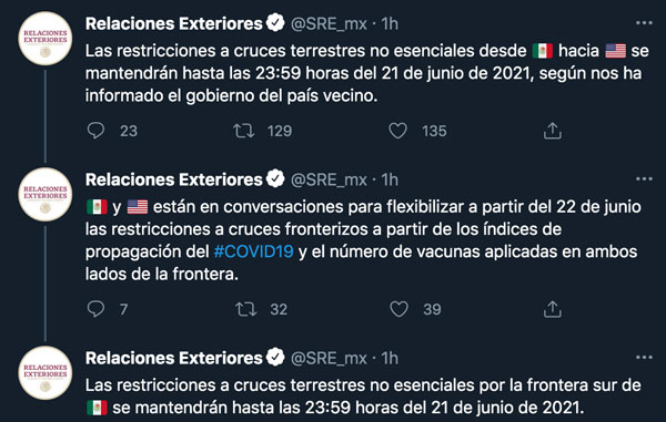 Siguen restricciones en frontera de México y EU hasta el 21 de junio 1 12344