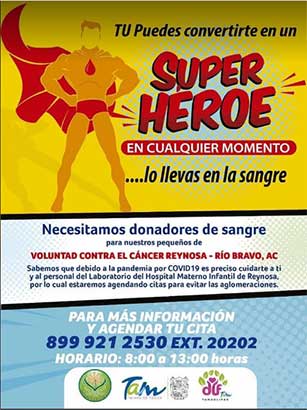 Invitan a convertirse en súperheroe al donar sangre 1 POSTER