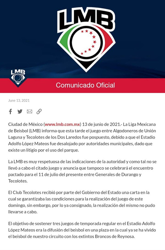 No habrá béisbol en Reynosa 1 200227973 844062269841506 7041907840914759790 n