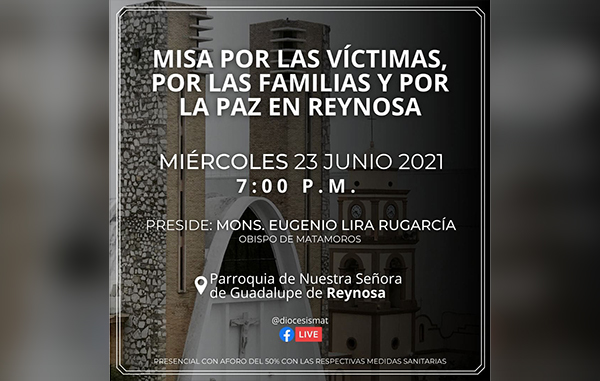 Elevarán oraciones por la paz de Reynosa 1 misa
