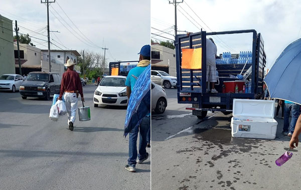 Aprovechan largas filas por vacunación para vender sus productos 3 ventas