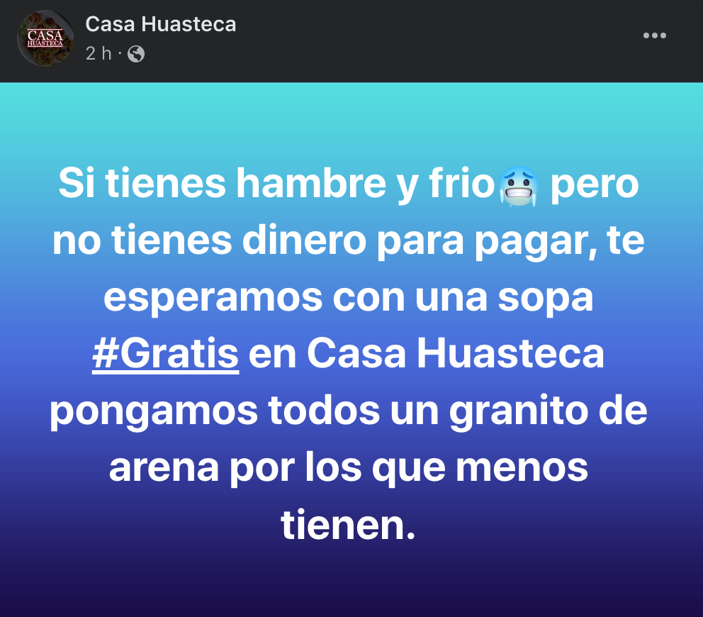 Restaurant regala café y caldo a quien lo necesite por frío 1 271836921 1110111609735476 8749028462327037226 n