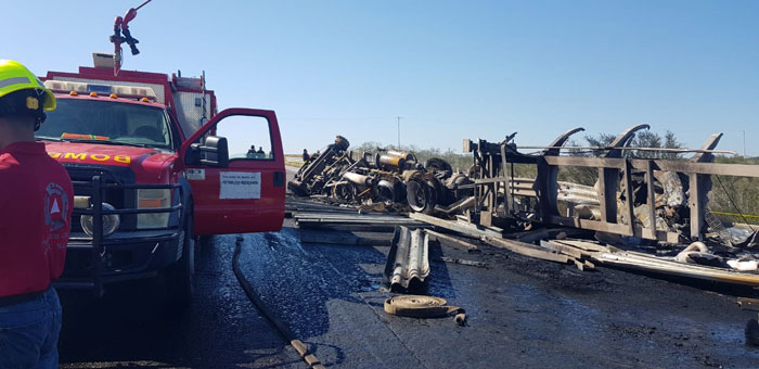 Deja dos muertos percance en autopista Reynosa-Monterrey 1 Choque 1