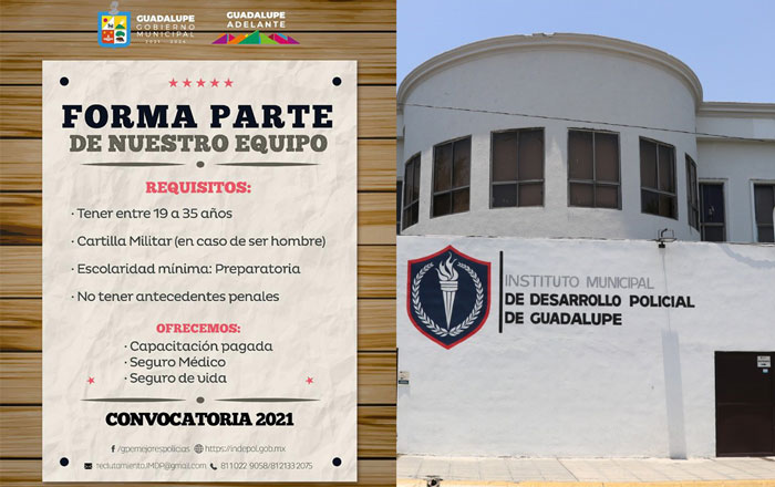 Convoca Guadalupe a jóvenes para integrarse como policías y agentes de Tránsito 1 gp