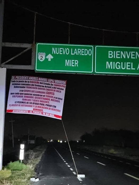 Noche de enfrentamientos en Reynosa; colocan mantas en la Ribereña 2 273710802 2517674545030066 8712528863199001261 n