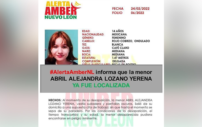 alerta amber