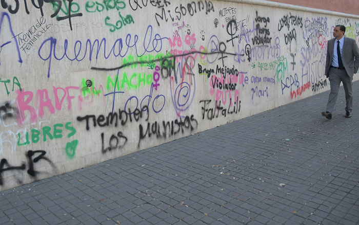 Contemplan conservar una parte del muro del Museo MARCO pintado por feministas 2 275462256 335110091912528 2667100428196685577 n