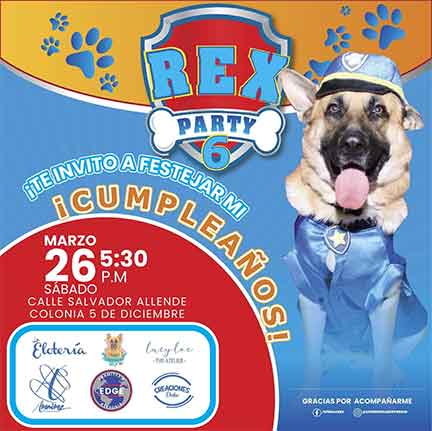 Con caravana celebran 6o cumple de ‘Rex’ en Reynosa 1 REX