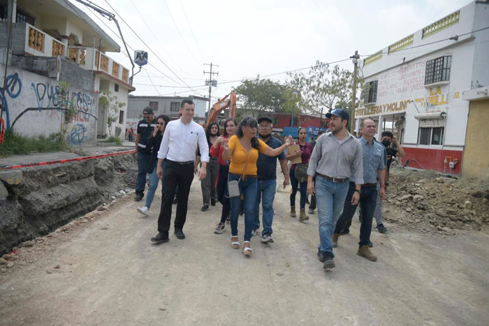 Supervisan obra pluvial en la Francisco Villa en Monterrey 2 Monterrey 3 1