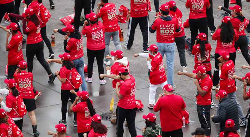 México consigue nuevo récord Guinness con clase masiva de boxeo 1 BOXEO 2