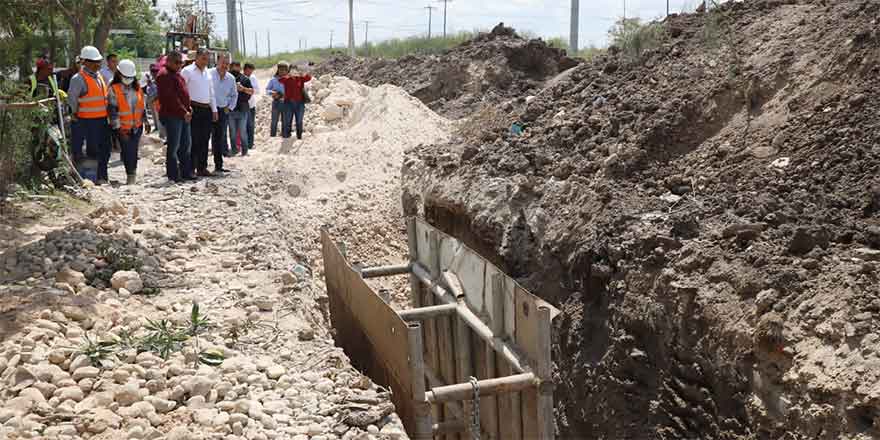 Supervisan en Reynosa construcción de colector en Las Delicias 1 REYNOSA 2 2