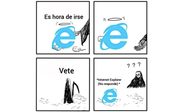 Con 'memes' le dicen adiós a Internet Explorer 4 ho