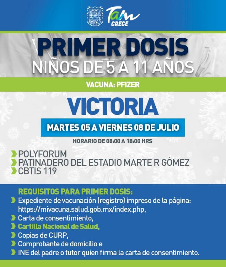 El lunes inicia vacunación a niños de 5 a 11 años en Tamaulipas 1 290349654 5222765027837563 2269776307734459568 n