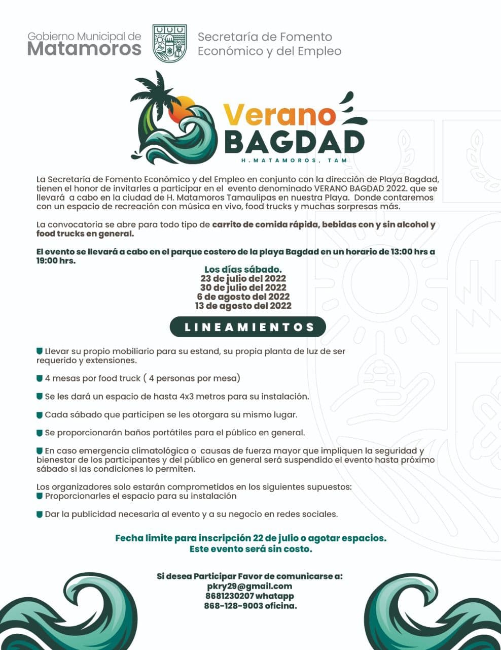 Matamoros lanza el Verano Bagdad 2022 2 293853548 578652923667173 7205120684042215462 n