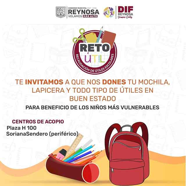 Promueven DIF y Municipio donación de útiles escolares 1 REYNOSA 5
