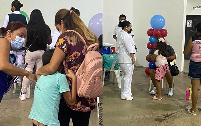 Llanto, lágrimas y gritos durante vacunación a niños en Reynosa 1 ni 1