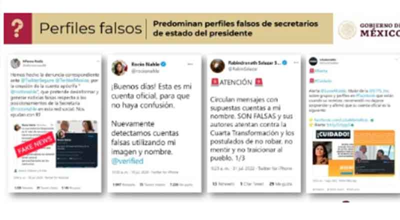 Alertan por perfiles falsos de AMLO y otros funcionarios 1 FERFILES 2